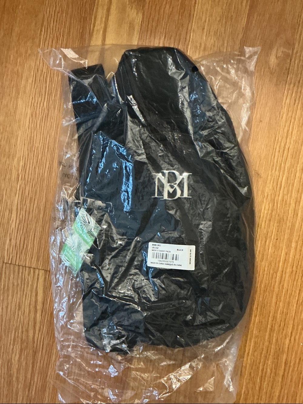 Monogrammed Black Men’s Sling Bag